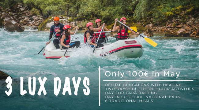 May rafting, hiking and quad rides -  discounts up to 25% !!