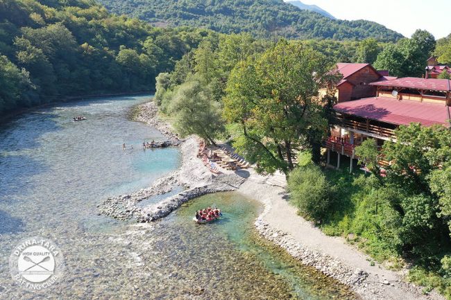 The Beach at Our Rafting Camp, Rafting Center Drina–Tara 2025