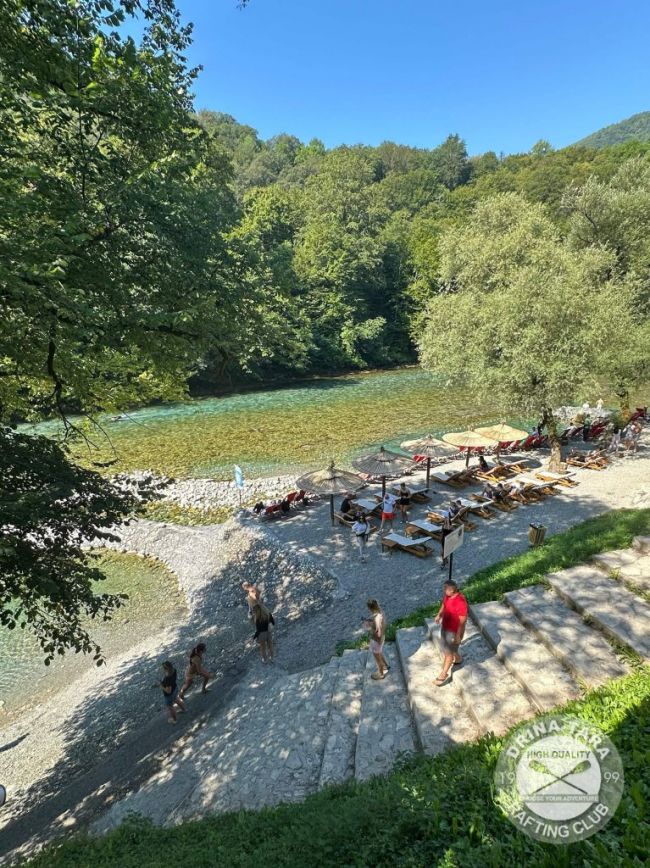 Plaža u kampu, Rafting Centar Drina-Tara