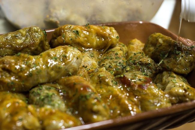 Traditional organic cuisine in the new season