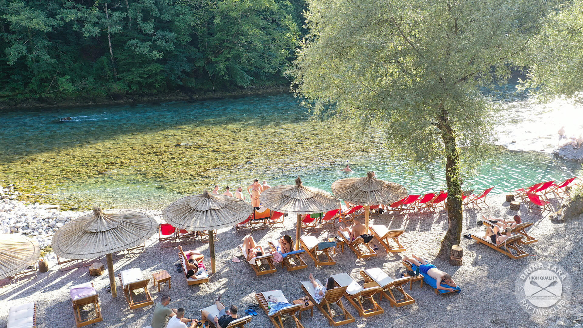 Plaža u rafting kampu, Rafting Centar Drina-Tara 2025