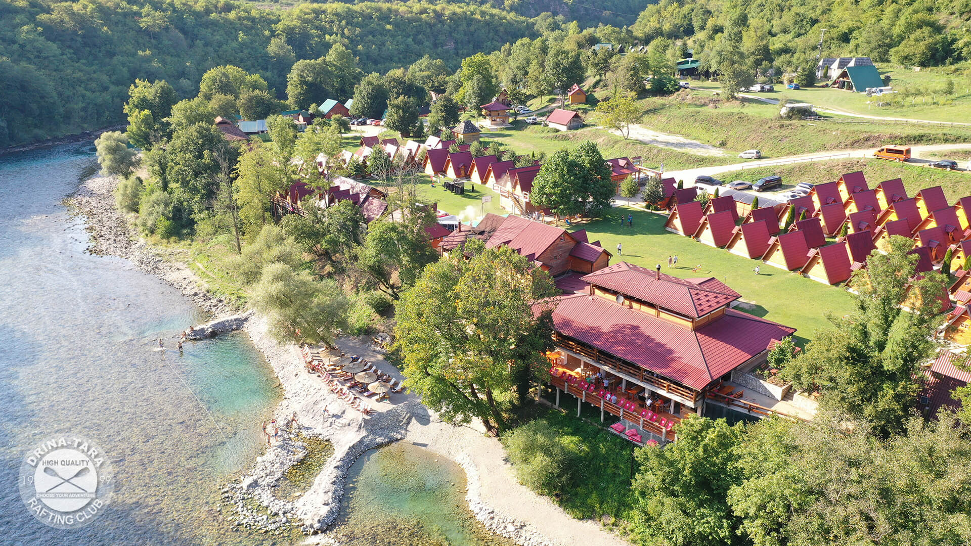 plaza u rafting kampu, rafting centar drina-tara 2025